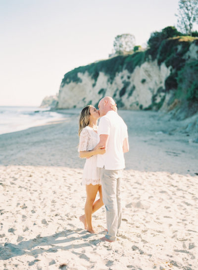 Say I do to details Malibu Film Wedding Photographer Ocean Laguna Beach Engagement Session Kiss