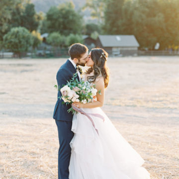 Bride Groom Malibu Wedding Kissing Gorgeous Film