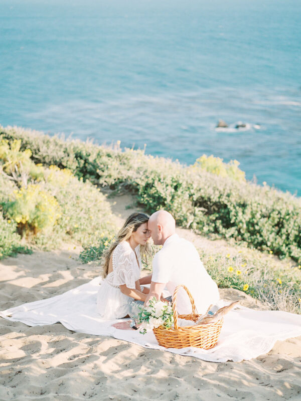 Malibu Film Wedding Photographer Ocean Laguna Beach Engagement Session Picnic